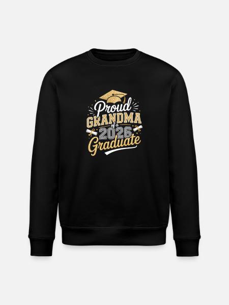 Proud Grandma 2026 Graduate - Stanley/Stella ROLLER Unisex Organic Sweatshirt - black