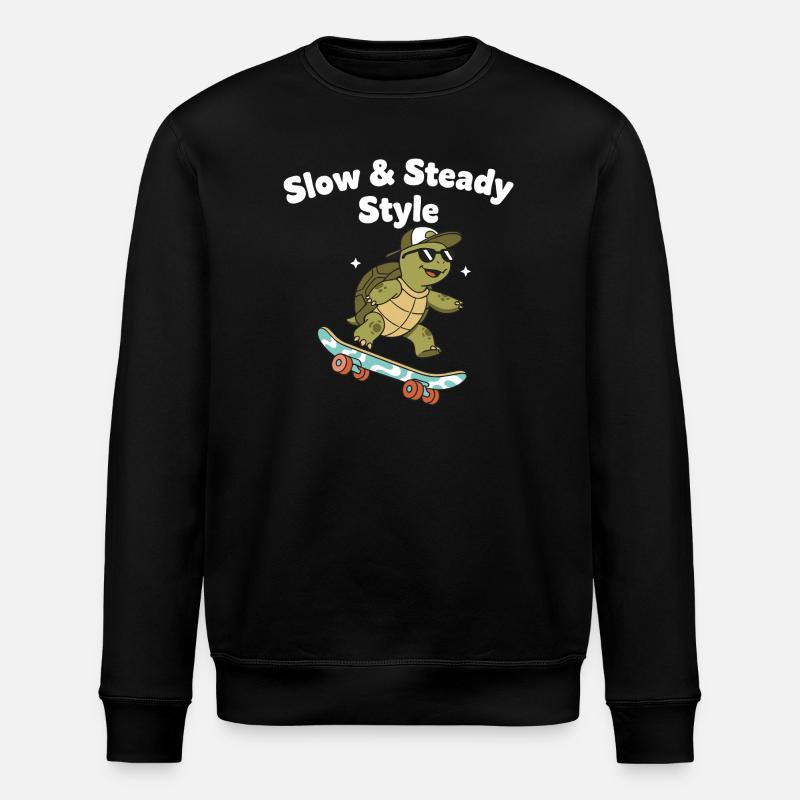 Tortue raie lente - Sweat bio ROLLER Stanley/Stella Unisexe - noir