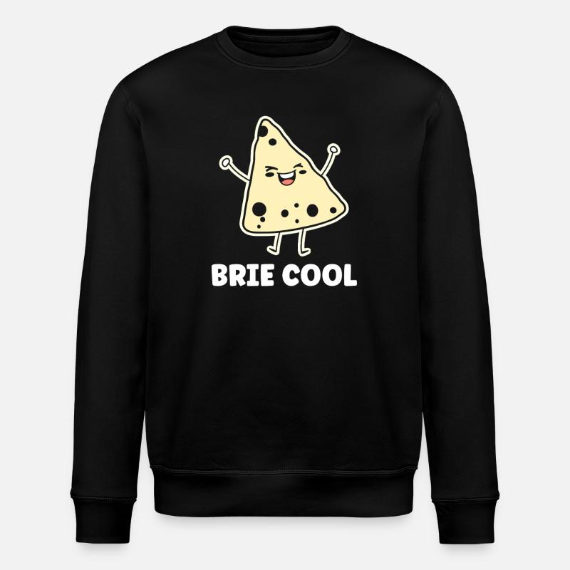 Humor brie cheese - Stanley/Stella ROLLER Unisex Organic Sweatshirt - black