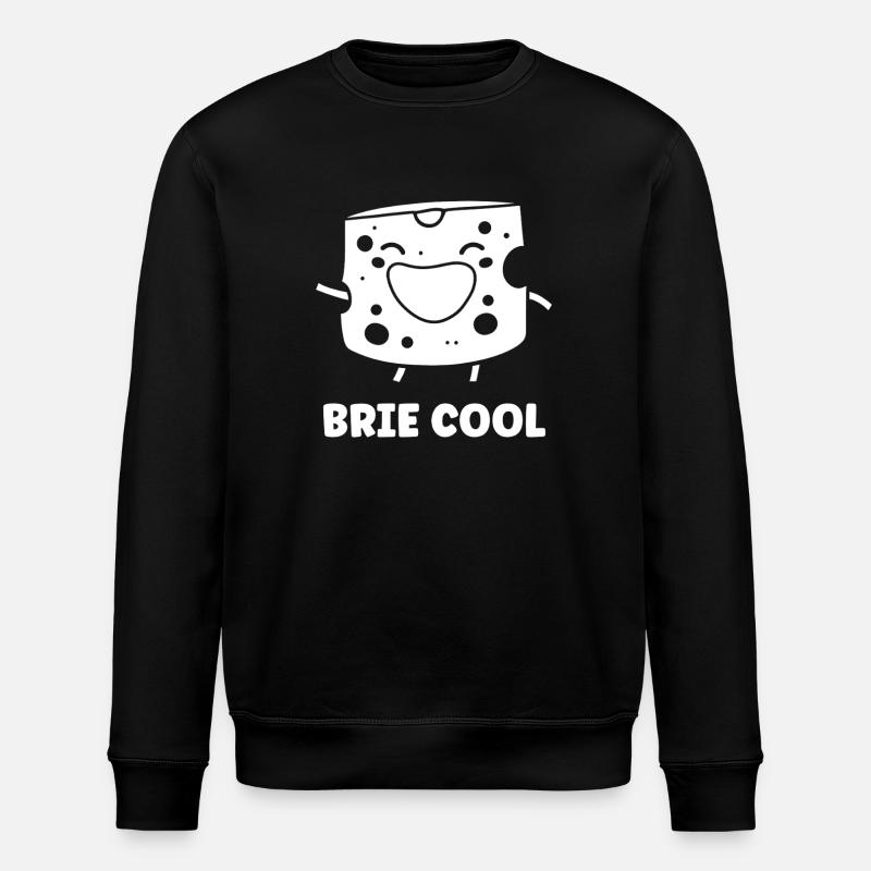 Humor brie cheese - Stanley/Stella ROLLER Unisex Organic Sweatshirt - black
