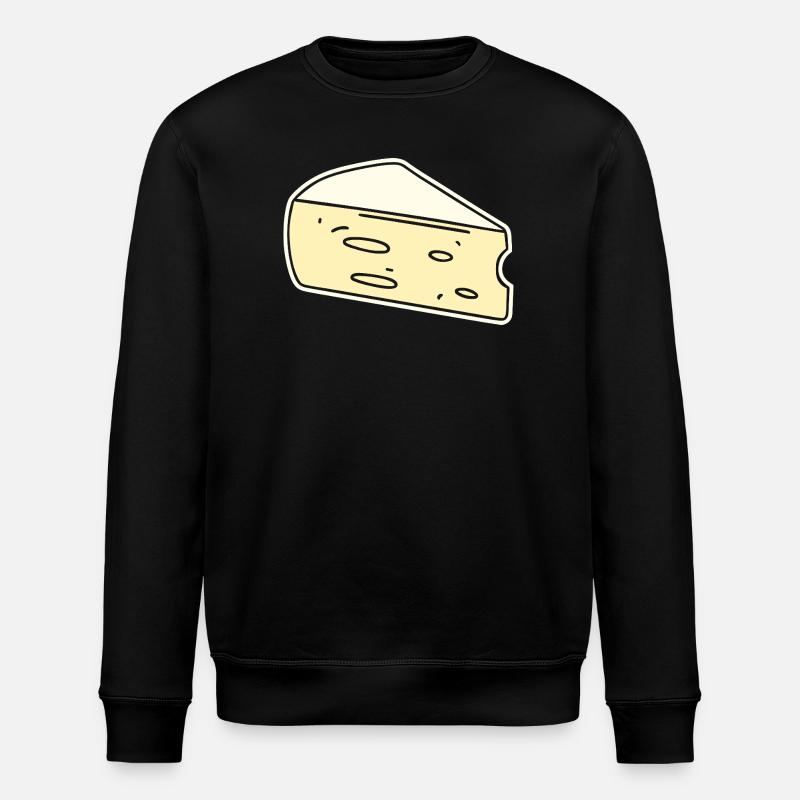 Humor Brie-Käse - Stanley/Stella Unisex Bio-Sweatshirt ROLLER - Schwarz