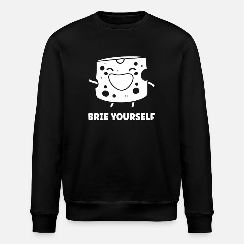 Humour fromage brie - Sweat bio ROLLER Stanley/Stella Unisexe - noir