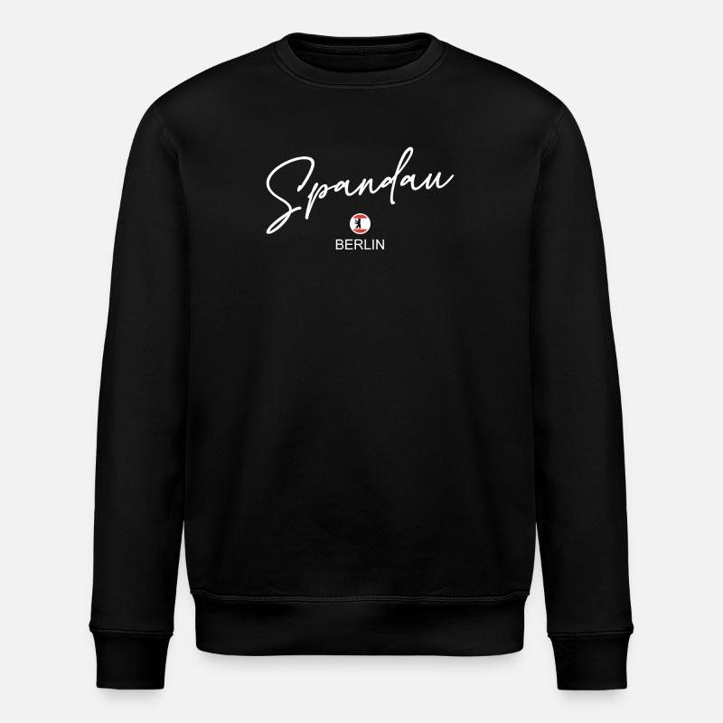 Spandau - Berlin Flagge - Berliner Bär - Stanley/Stella Unisex Bio-Sweatshirt ROLLER - Schwarz