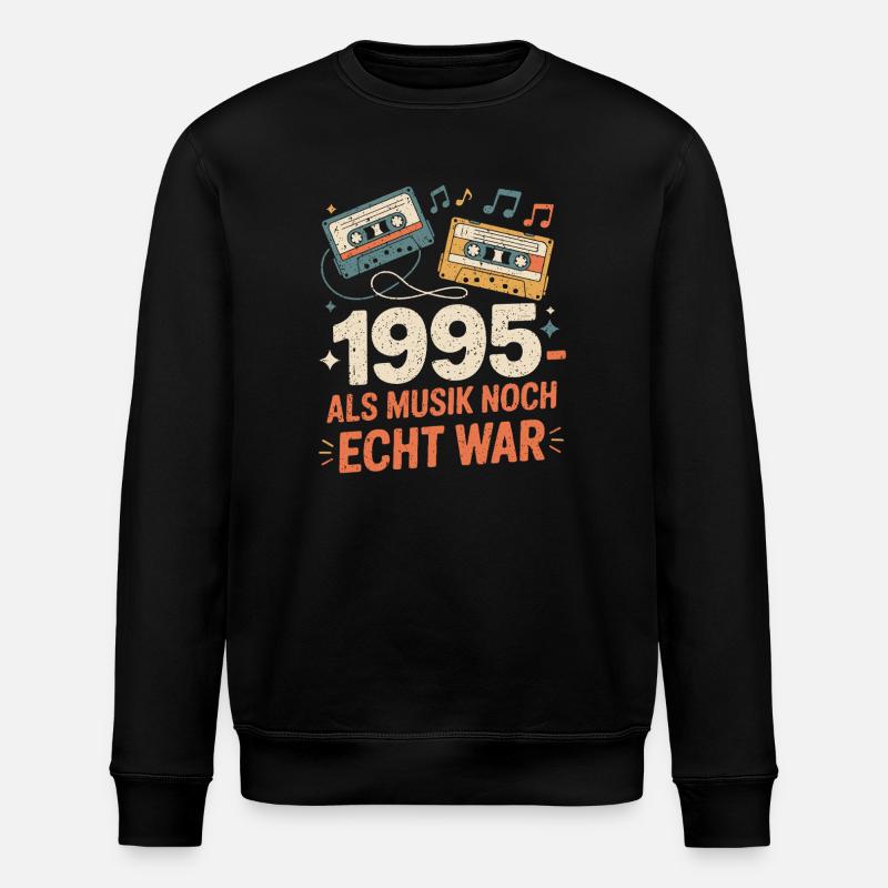 1995 Nostalgie Cassette - Sweat bio ROLLER Stanley/Stella Unisexe - noir