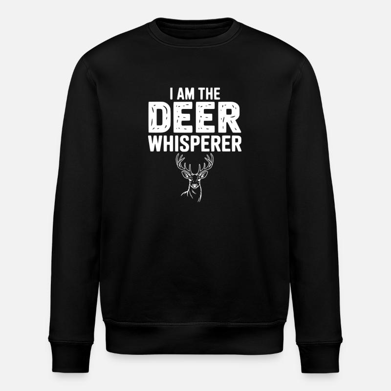 Ich bin der Hirschflüsterer - Stanley/Stella Unisex Bio-Sweatshirt ROLLER - Schwarz