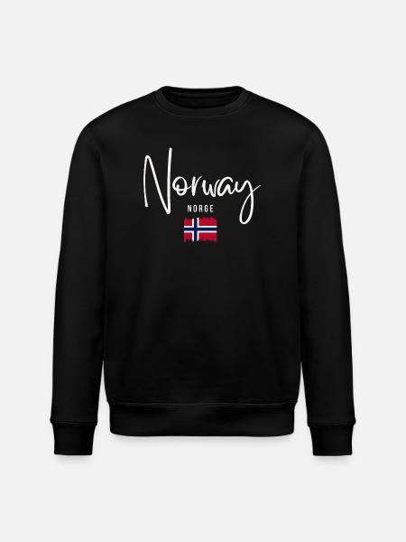 Proud Norwegian, born in Norway - Stanley/Stella ROLLER Unisex Organic Sweatshirt - black