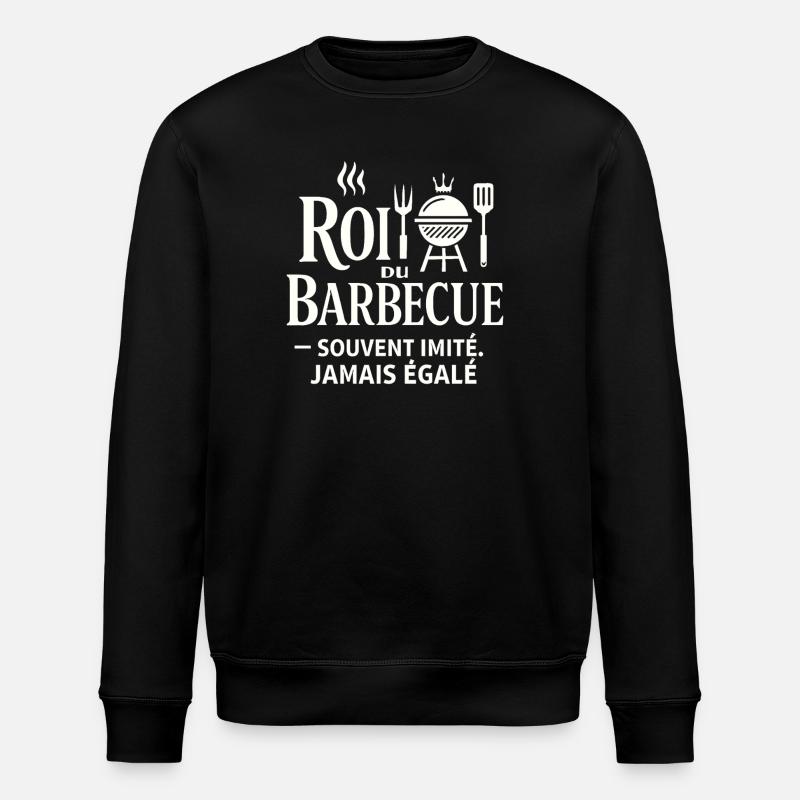 Roi du Barbecue Jamais Égalé - Sweat bio ROLLER Stanley/Stella Unisexe - noir
