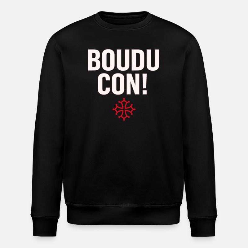 Boudu con ! - Sweat bio ROLLER Stanley/Stella Unisexe - noir