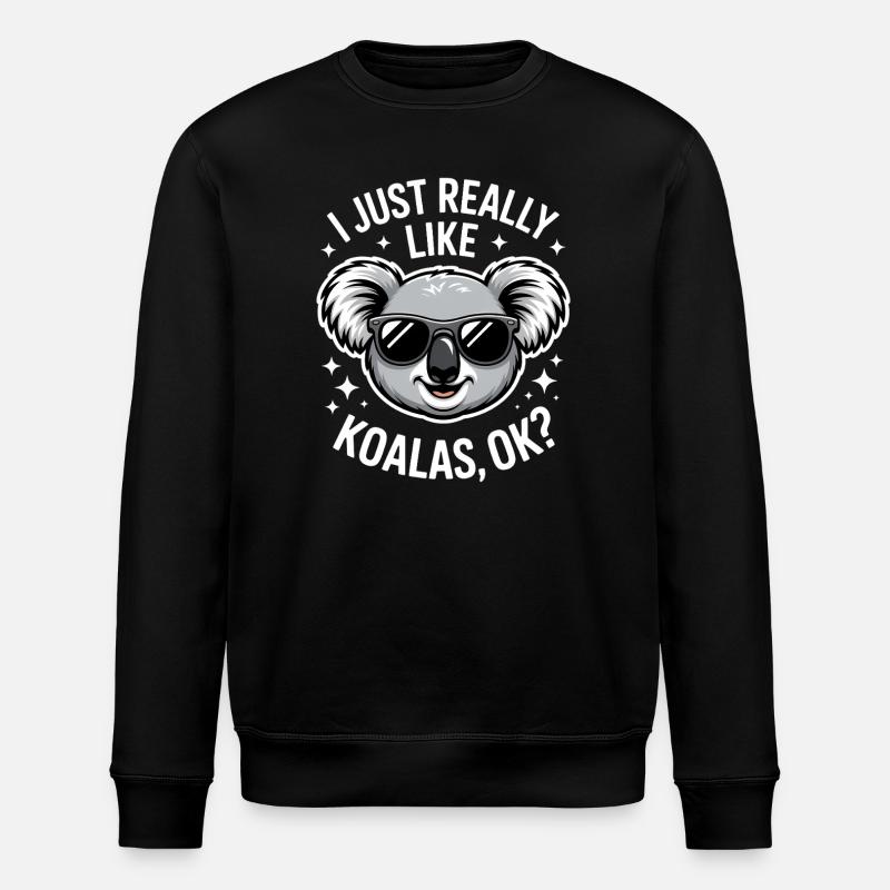 Koala Spruch Koalas Lustiges Koala Geschenk - Stanley/Stella Unisex Bio-Sweatshirt ROLLER - Schwarz