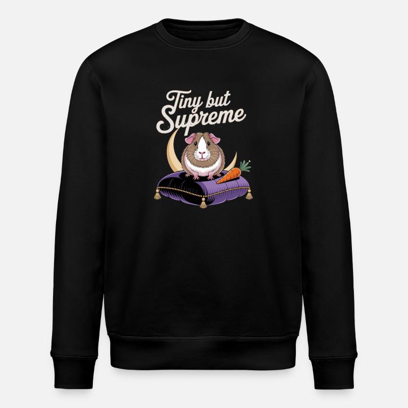 Tiny but Guinea Pig - Stanley/Stella ROLLER Unisex Organic Sweatshirt - black