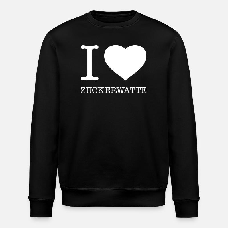 I love cotton candy - Stanley/Stella ROLLER Unisex Organic Sweatshirt - black