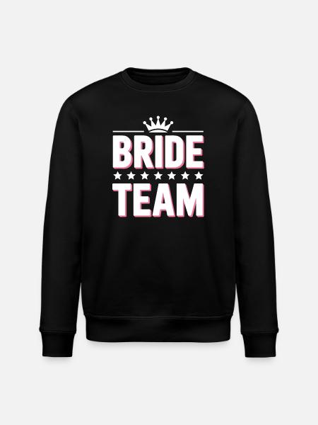 Brautteam Krone Team Bride - Stanley/Stella Unisex Bio-Sweatshirt ROLLER - Schwarz