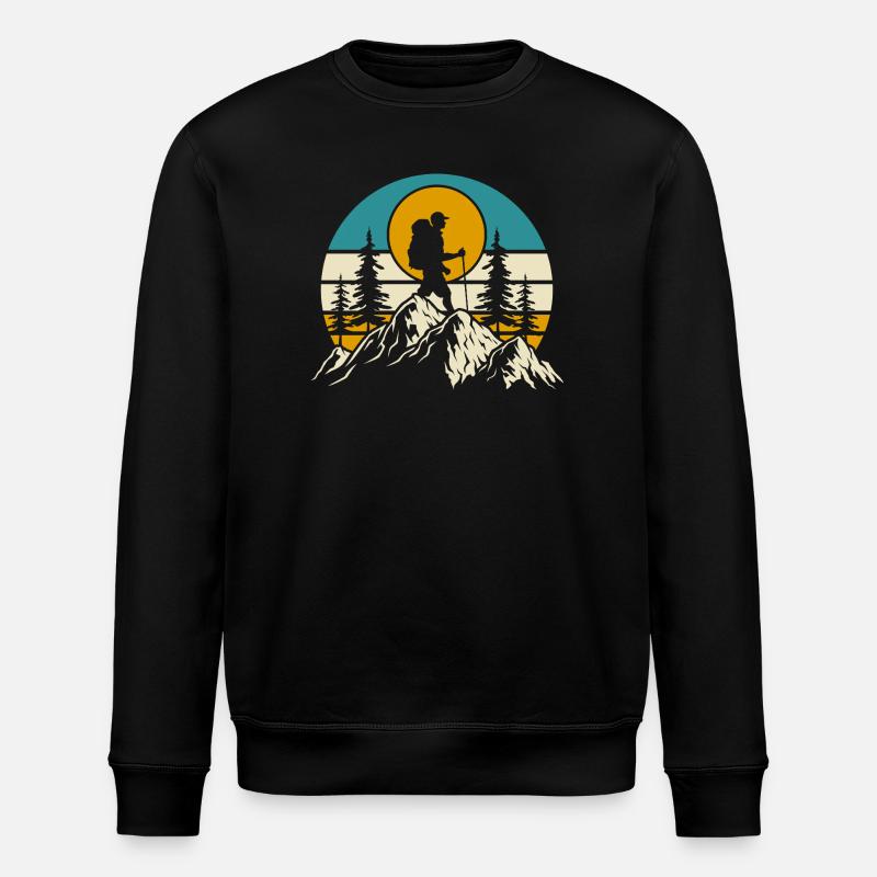 Randonnée Randonneur Alpiniste Cadeau - Sweat bio ROLLER Stanley/Stella Unisexe - noir