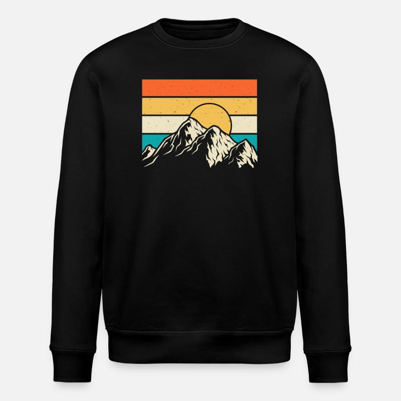 Wandern Wanderer Bergsteiger Geschenk - Stanley/Stella Unisex Bio-Sweatshirt ROLLER - Schwarz