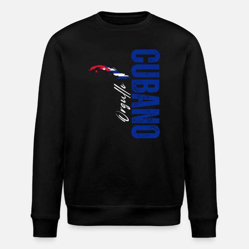 Kubanischer Stolz, vertikales Design - Stanley/Stella Unisex Bio-Sweatshirt ROLLER - Schwarz