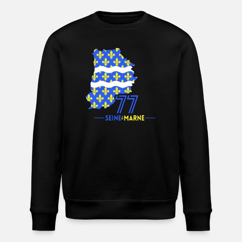 Seine et Marne 77 - Stanley/Stella Unisex Bio-Sweatshirt ROLLER - Schwarz