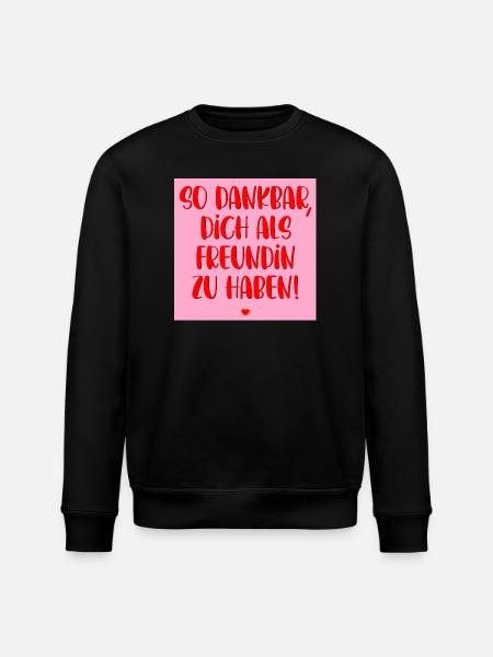GRATEFUL FRIENDSHIP HEART - Stanley/Stella ROLLER Unisex Organic Sweatshirt - black