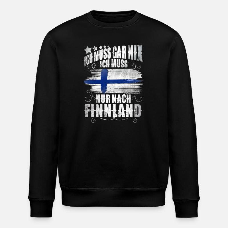 Finnland - Stanley/Stella Unisex Bio-Sweatshirt ROLLER - Schwarz