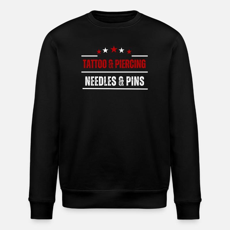 Needles & Pins Stars - Stanley/Stella ROLLER Unisex Organic Sweatshirt - black
