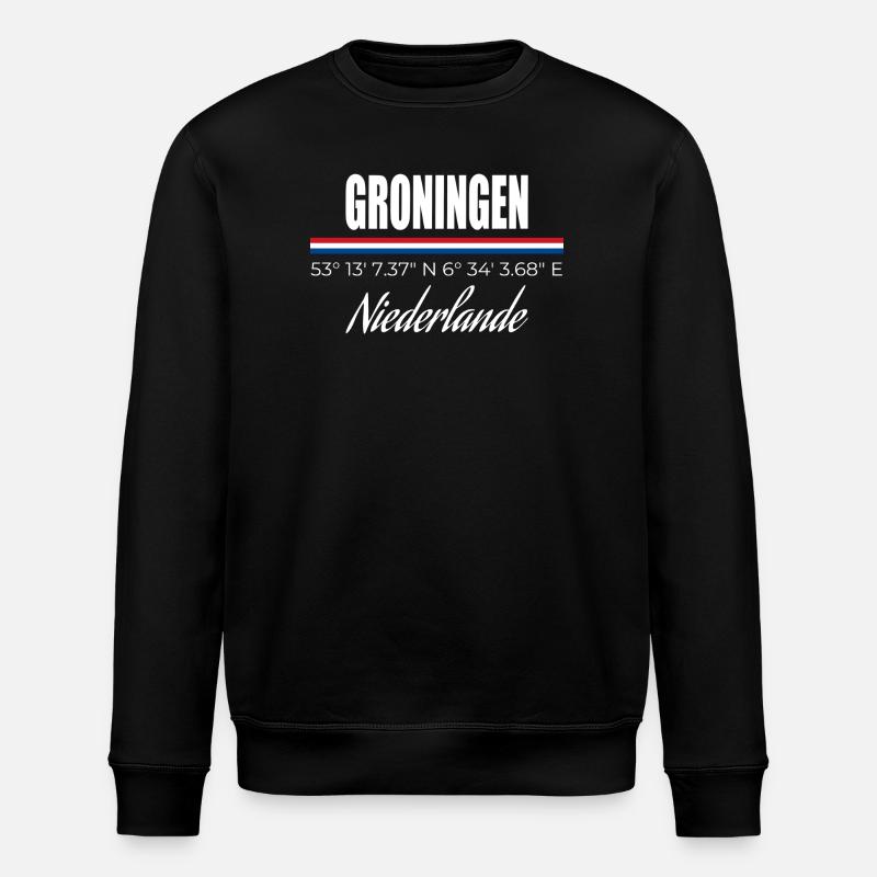 Groningen - Stanley/Stella ROLLER Unisex Organic Sweatshirt - black