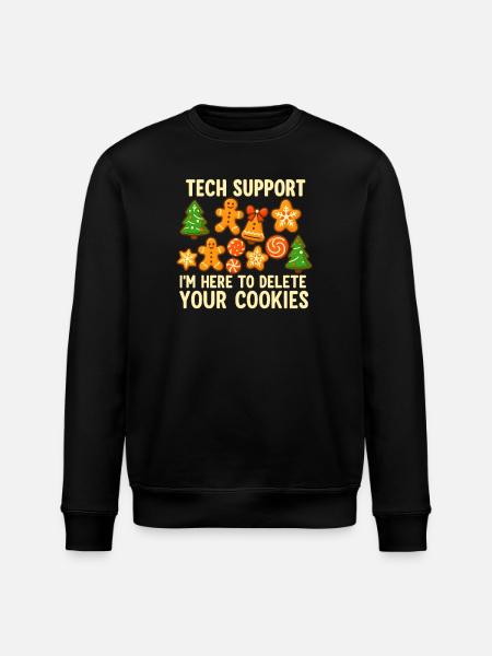 Support technique Cookie Noël Mème - Sweat bio ROLLER Stanley/Stella Unisexe - noir
