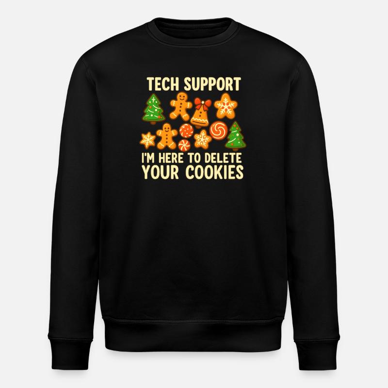 Support technique Cookie Noël Mème - Sweat bio ROLLER Stanley/Stella Unisexe - noir