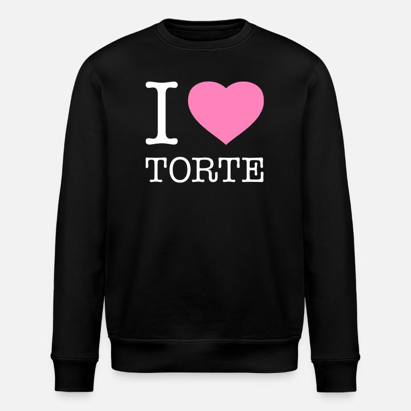 I love cake - Stanley/Stella ROLLER Unisex Organic Sweatshirt - black