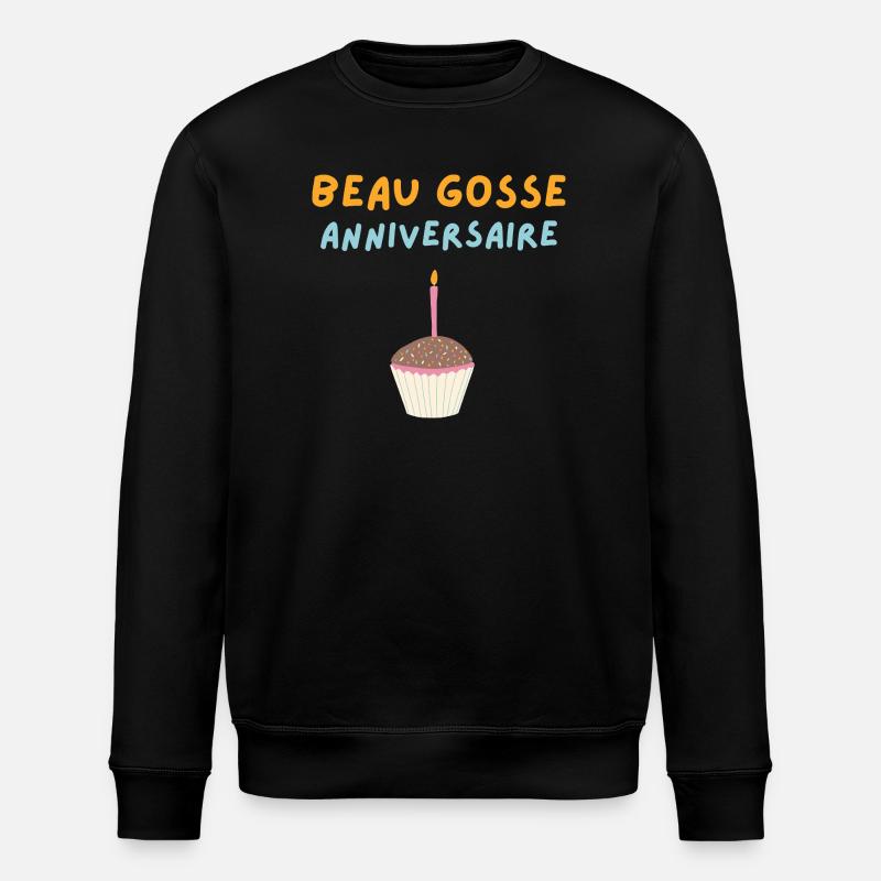 Beau gosse anniversaire cupcake - Sweat bio ROLLER Stanley/Stella Unisexe - noir