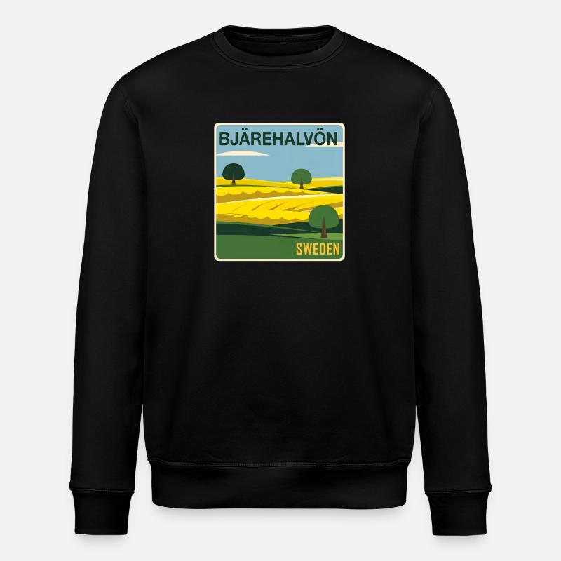 Bjärehalvön Schwedische Landschaft - Stanley/Stella Unisex Bio-Sweatshirt ROLLER - Schwarz