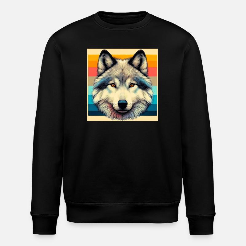 Wolf - Stanley/Stella Unisex Bio-Sweatshirt ROLLER - Schwarz