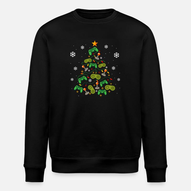 Weihnachtsbaum Controller Gaming Lover Gamer - Stanley/Stella Unisex Bio-Sweatshirt ROLLER - Schwarz