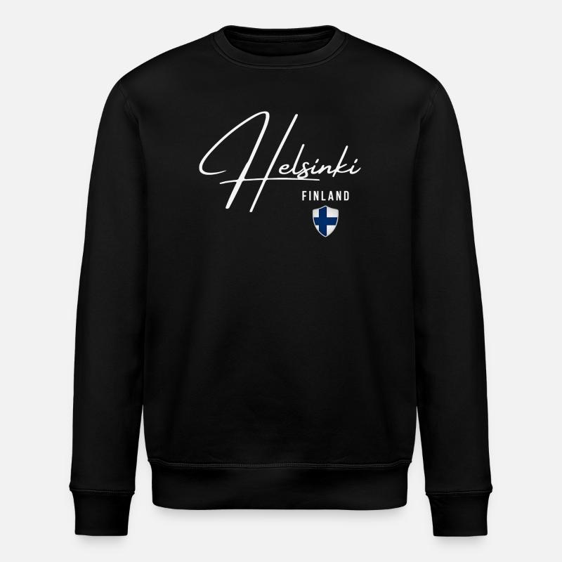 Helsinki, Finnland, elegantes Design Helsinki - Stanley/Stella Unisex Bio-Sweatshirt ROLLER - Schwarz