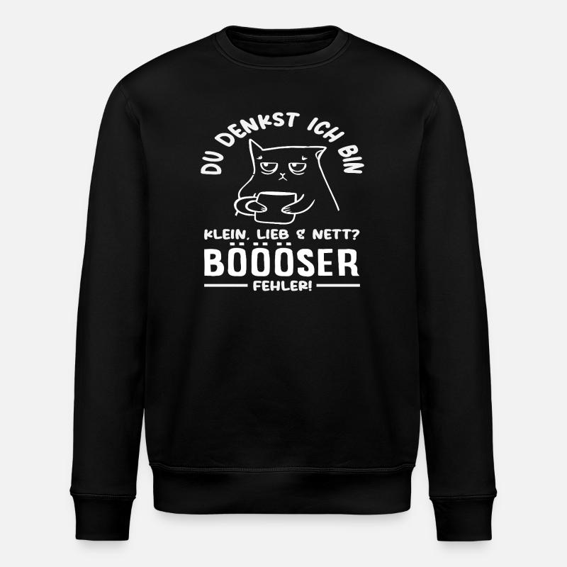 Böser Fehler Kleine Katze - Stanley/Stella Unisex Bio-Sweatshirt ROLLER - Schwarz