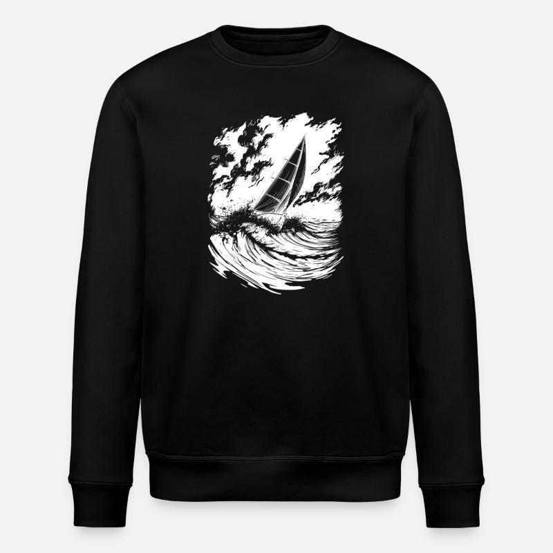Energetic Sailing Art Sailor - Stanley/Stella ROLLER Unisex Organic Sweatshirt - black
