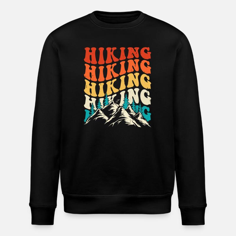 Hiking Retro - Stanley/Stella Unisex Bio-Sweatshirt ROLLER - Schwarz