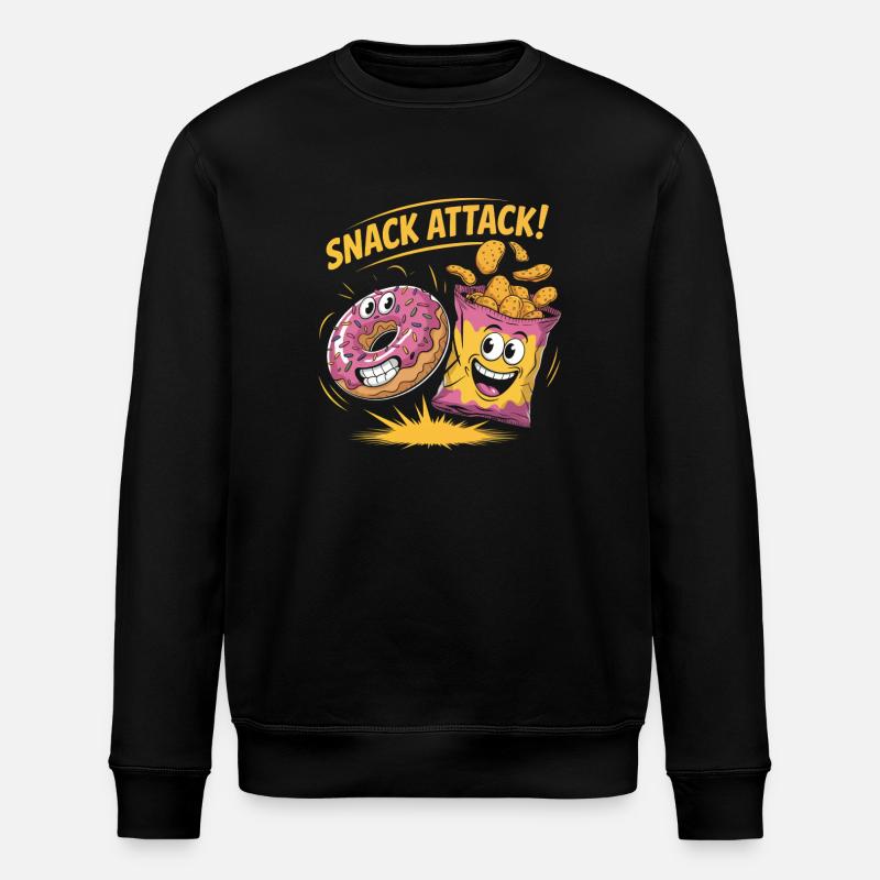 Retro Snacks - Stanley/Stella Unisex Bio-Sweatshirt ROLLER - Schwarz
