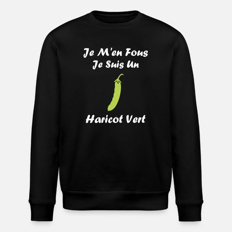 haricot vert - Sweat bio ROLLER Stanley/Stella Unisexe - noir
