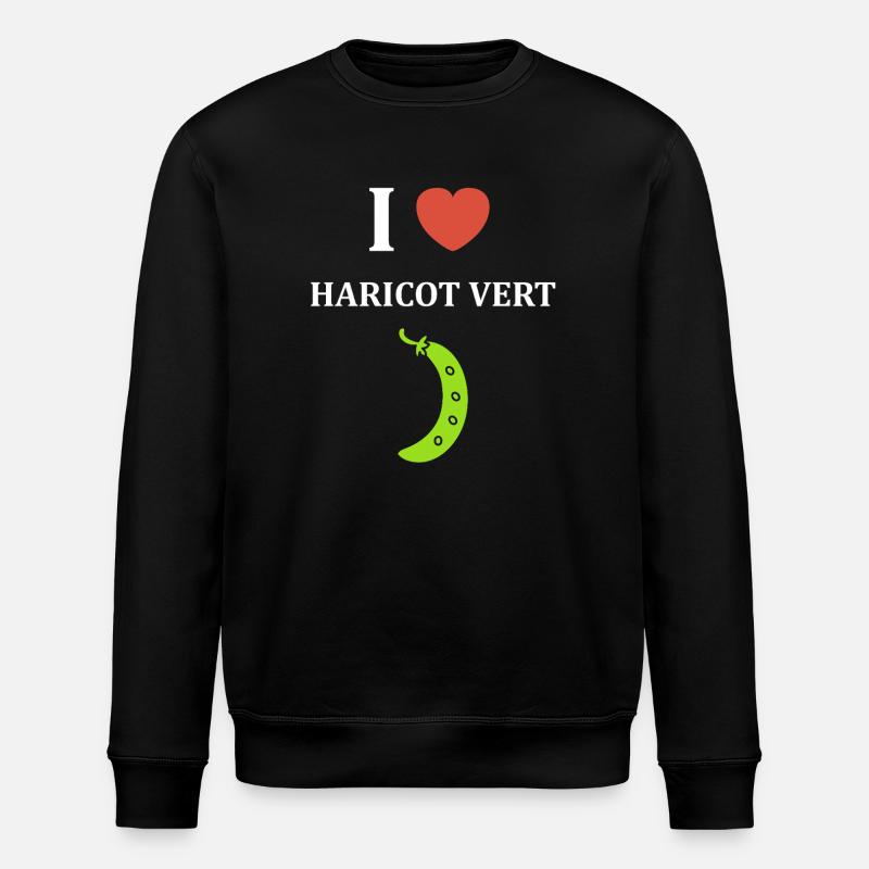 French bean - Stanley/Stella ROLLER Unisex Organic Sweatshirt - black