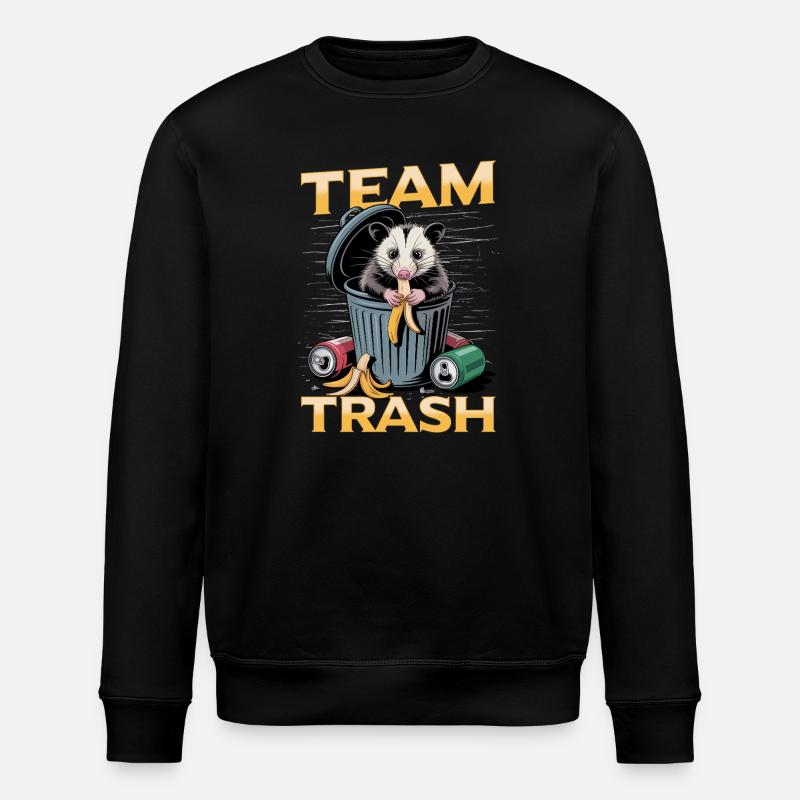 Funny Opossum - Stanley/Stella Unisex Bio-Sweatshirt ROLLER - Schwarz