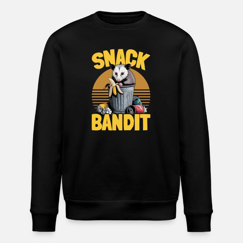 Funny Opossum - Stanley/Stella Unisex Bio-Sweatshirt ROLLER - Schwarz