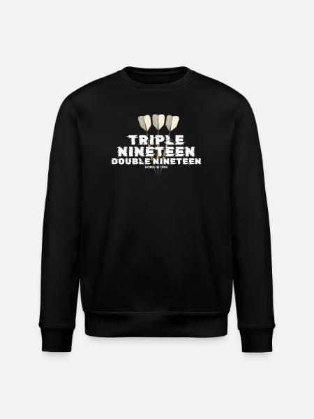 Jahrgang 1995 Darts Checkout - Stanley/Stella Unisex Bio-Sweatshirt ROLLER - Schwarz