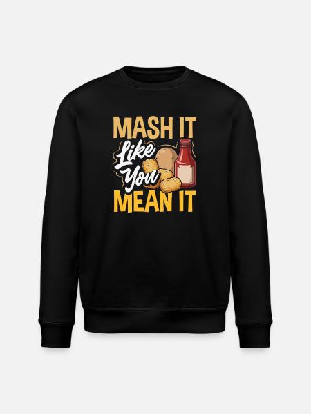 Taters Over Haters Potato - Stanley/Stella ROLLER Unisex Organic Sweatshirt - black