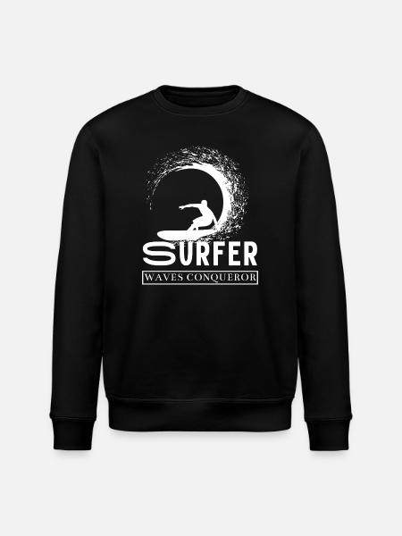 Surfer Zwycięzca Fali Design Dla Fanów Surfingu - Ekologiczna bluza typu unisex Stanley/Stella ROLLER - czarny