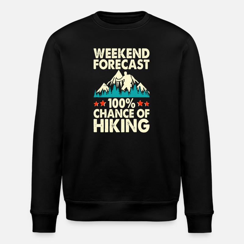 Wandern Wanderer Bergsteiger Geschenk - Stanley/Stella Unisex Bio-Sweatshirt ROLLER - Schwarz
