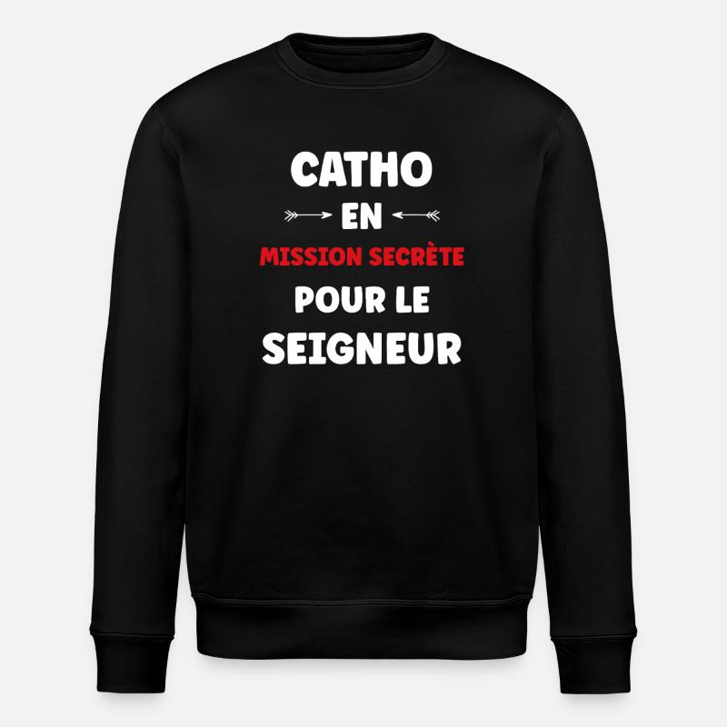 Katholisch - Stanley/Stella Unisex Bio-Sweatshirt ROLLER - Schwarz