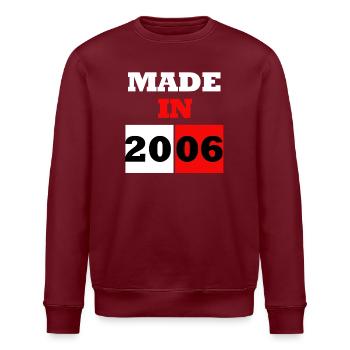 Made in 2006 Anniversaire - Sweat bio ROLLER Stanley/Stella Unisexe - bordeaux - Devant - Nik (191cm)
