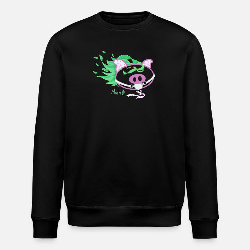 Wild Pop Pig - Stanley/Stella Unisex Bio-Sweatshirt ROLLER - Schwarz