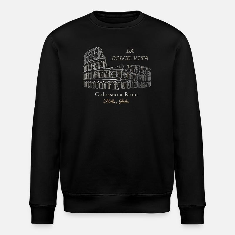 Colosseo Rome La Dolce Vita - Stanley/Stella ROLLER Unisex Organic Sweatshirt - black