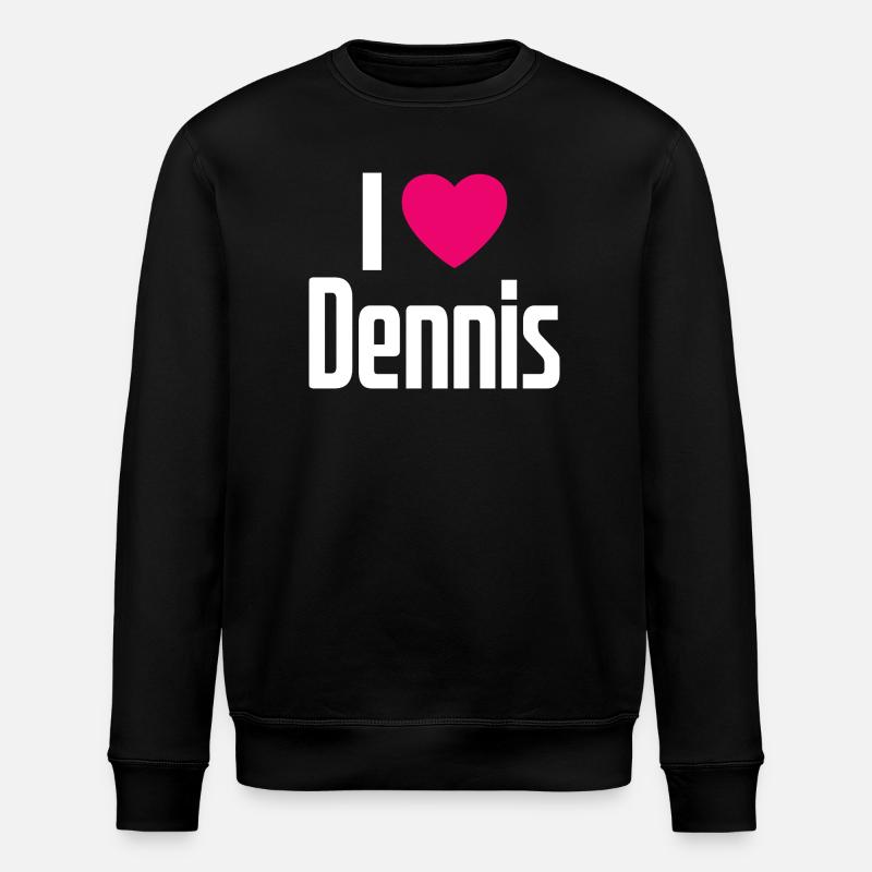 J’aime Dennis Pink Heart J’aime Dennis - Sweat bio ROLLER Stanley/Stella Unisexe - noir