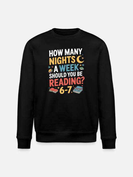 Motivation lecture 6-7 nuits fleurs rétro - Sweat bio ROLLER Stanley/Stella Unisexe - noir